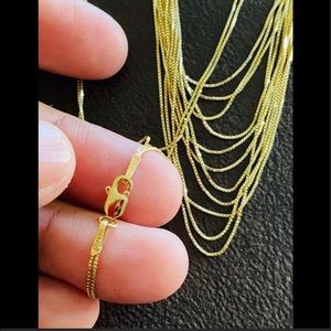 Brand new 10k waterfall stayle necklace